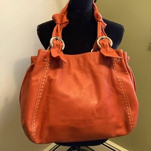 Francesco Biasia Handbag Tote, Leather, Dark Orange